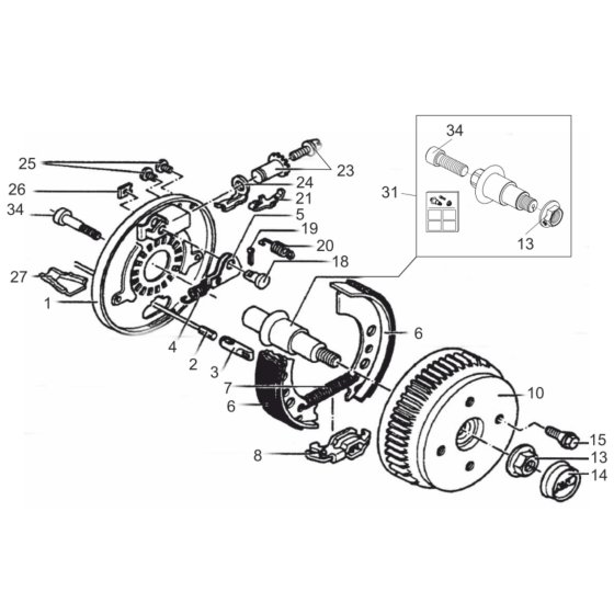 AL-KO 1637 (Compact) Wheel Brake Assembly