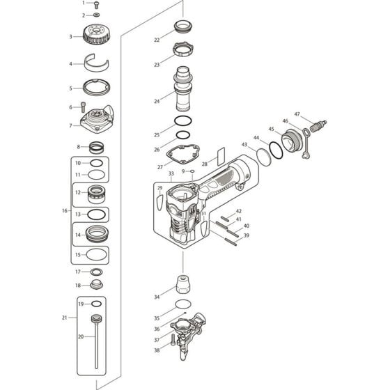 Makita AN510H Main Assembly