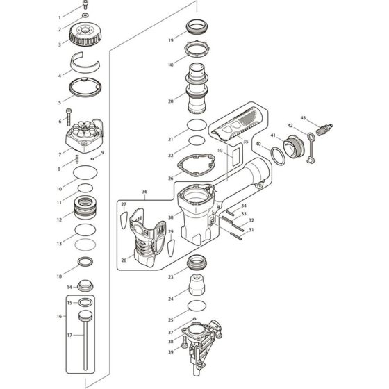 Makita AN610H Main Assembly