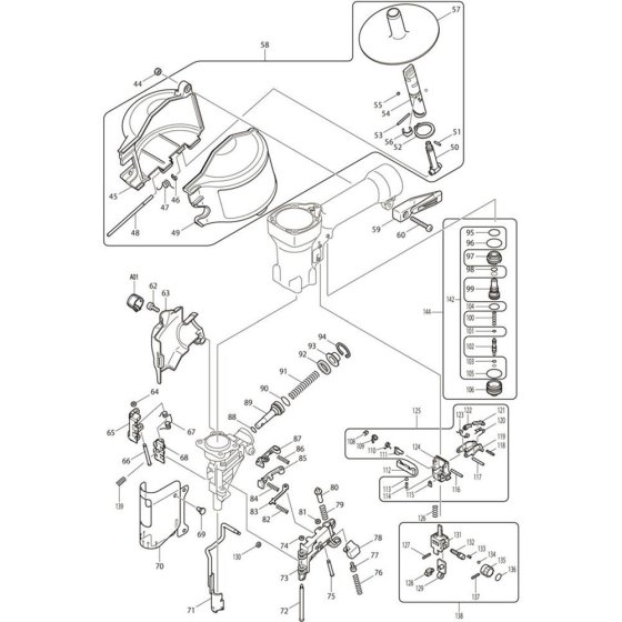 Main Assembly for Makita AN610H