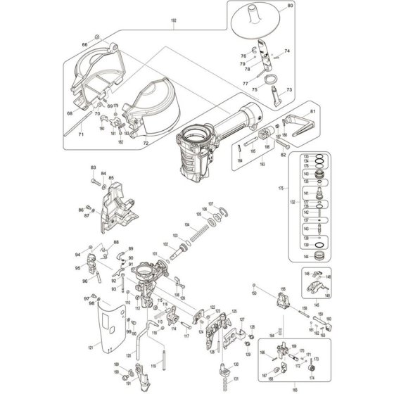 Main Assembly for Makita AN635H
