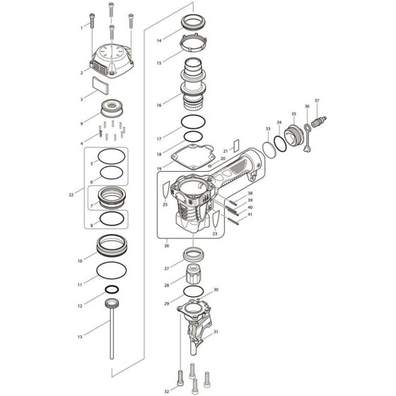 Makita AN711H Main Assembly