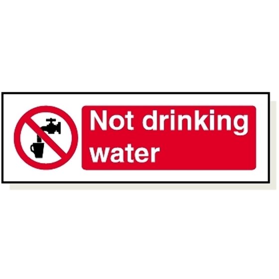"Not Drinking Water" Sign