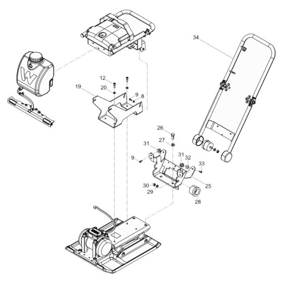 Handle Assembly for Wacker AP1840we