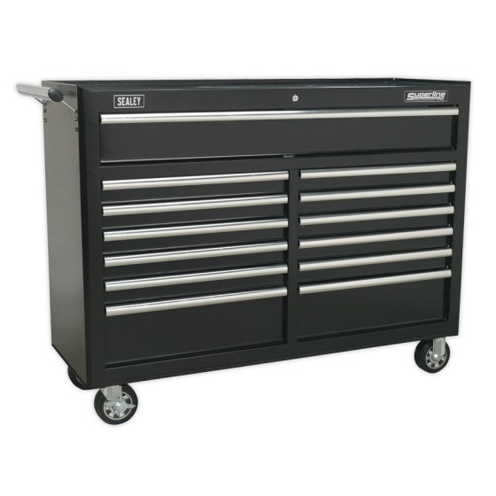 Rollcab 13 Drawer with Ball Bearing Slides - Black Sealey Part No. AP5213TB