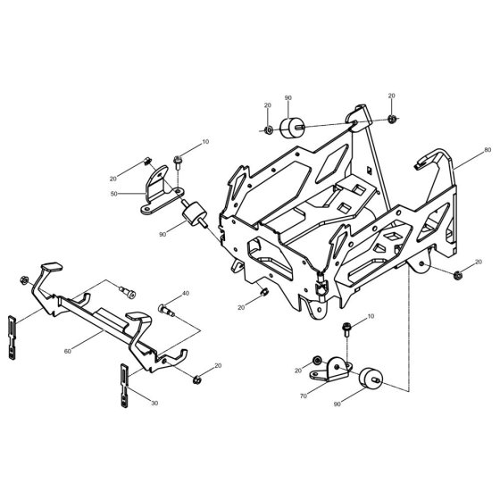 Battery Holder for Wacker APU3050e