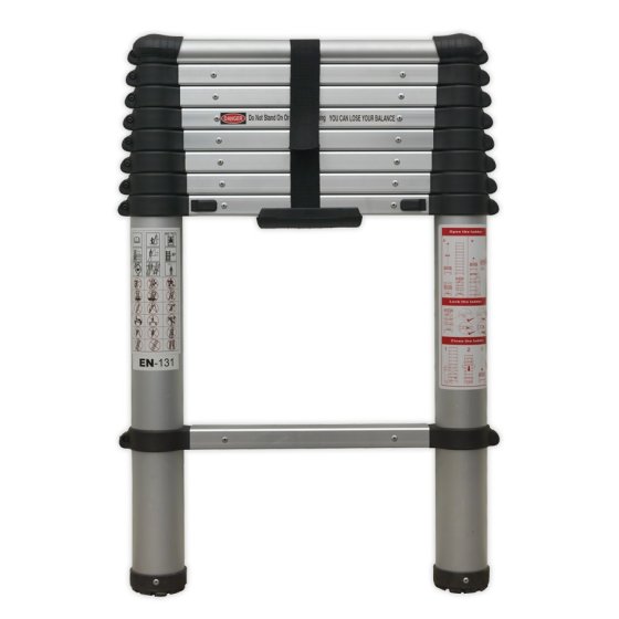 Aluminium Telescopic Ladder 9-Tread EN 131 Sealey Part No. ATL09