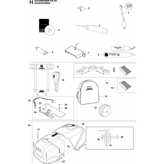 Accessories for Automower 220 AC