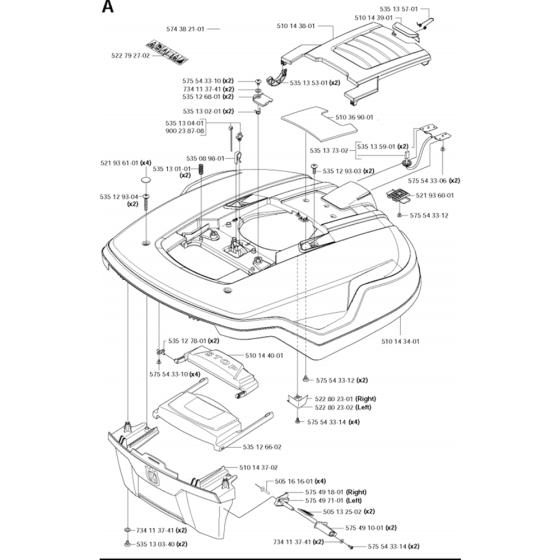 Cover Assembly for Automower 260 ACX