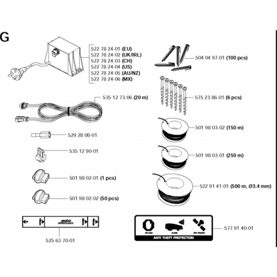 Installation Accessories for Automower