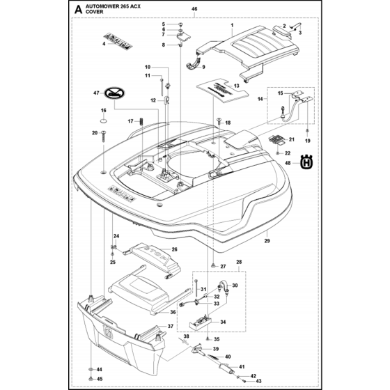 Cover Assembly for Automower