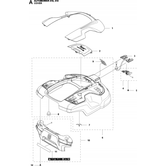 Cover Assembly for Automower 315