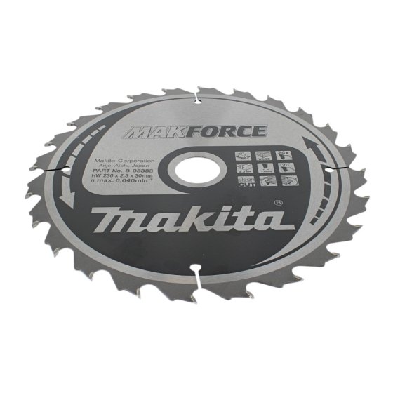 Makita T.C.T 230 x 30mm Circular Saw Blade for Wood - OEM No. B-08383