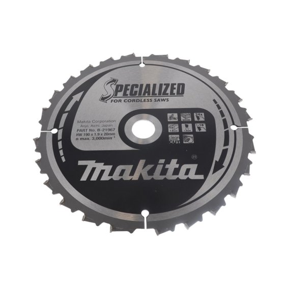 Makita Specialized T.C.T 190 x 20mm Circular Saw Blade - OEM No. B-21967