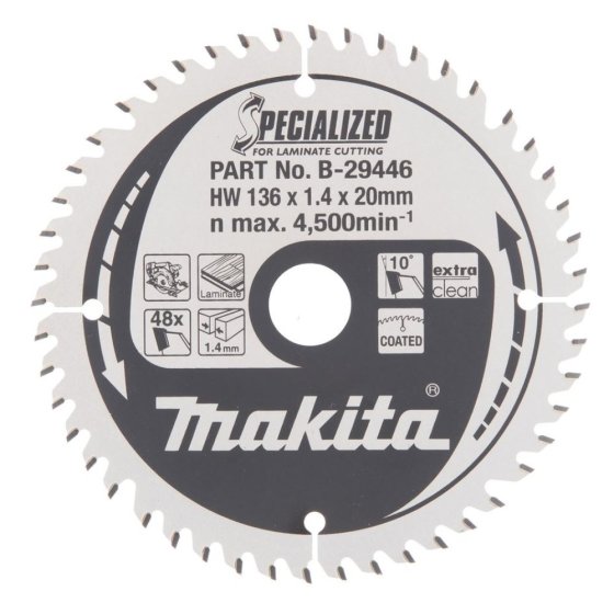 Circular Saw Blade, Specialized, T.C.T, 136x20mm, 16 Teeth - OEM No. B-29446