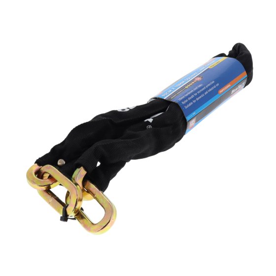 3ft x 10mm Square Link Chain Hardened Steel with Nylon Sheath