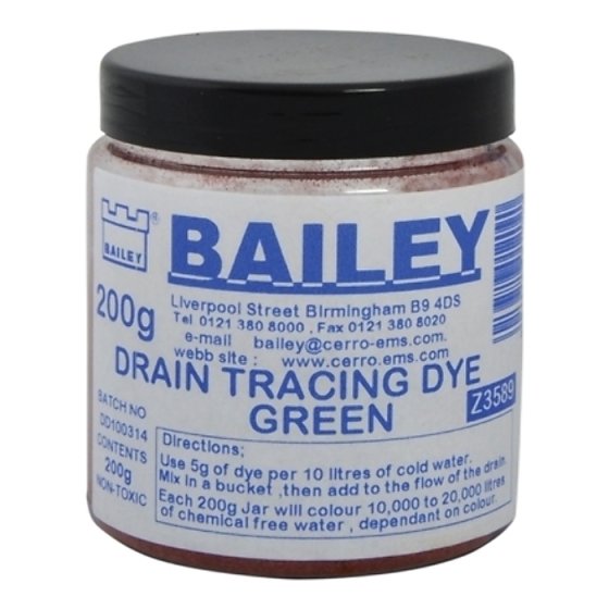 Baileys Drain Tracing Dyes