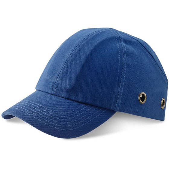 Safety Baseball Cap c/w Mesh sides fits over a ABS plastic shell Royal Blue