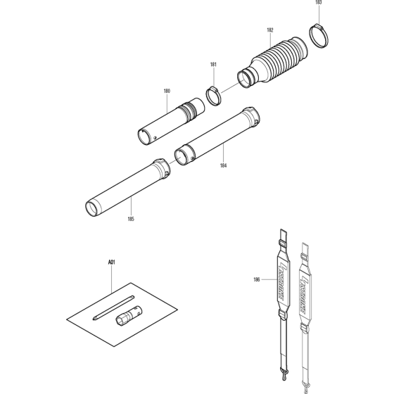 Hose Assembly for Makita BBX7600