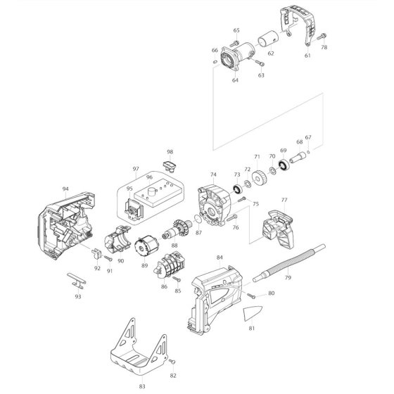Makita BC300LD Motor Assembly