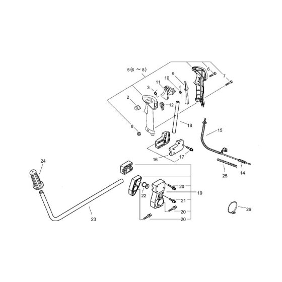Handle for ECHO BCLS-580