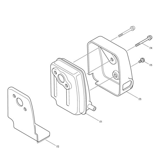 Muffler Assembly for Makita BCX2510