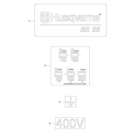 Husqvarna BE 20 Screed Decals