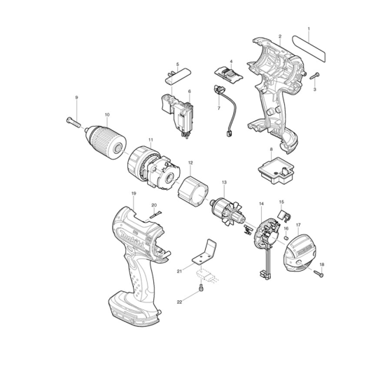 Makita BDF452 Drill Assembly