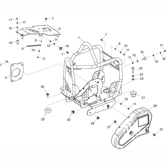 Bedplate Assembly for Belle PCLX1645E