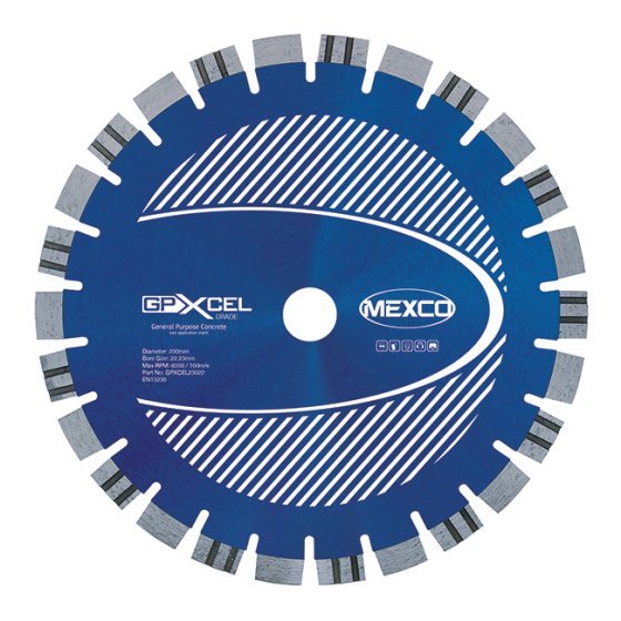 Mexco 230mm Diamond Blade Concrete XCEL Grade