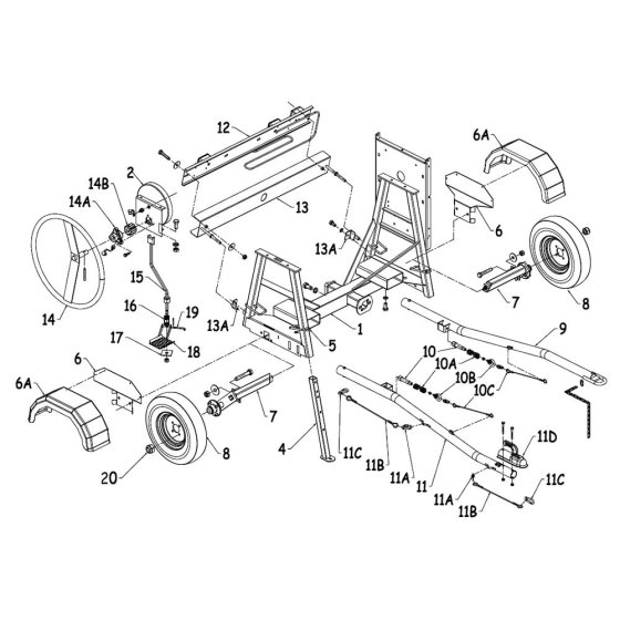 Chassis Assembly -1 for Belle AT350 Mixer