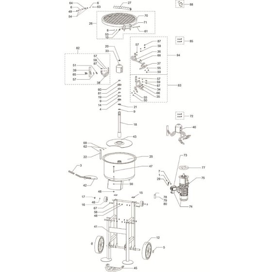 Complete Assembly for Atika Compact 100 Mixer