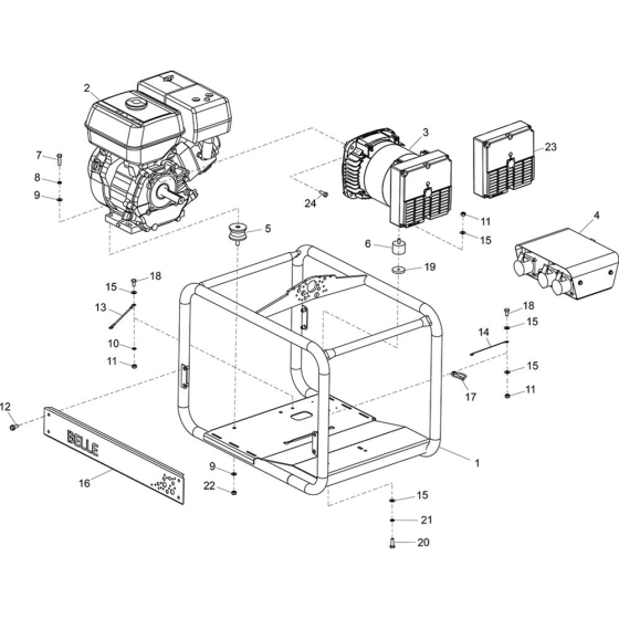 Main Assembly for Belle GPX 5000
