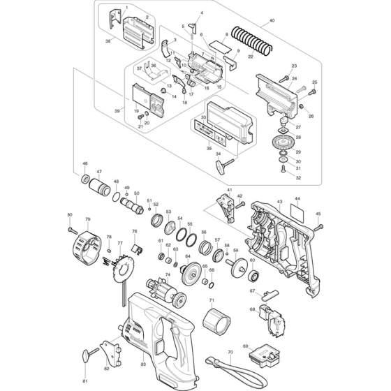 Makita BFR440 Main Assembly