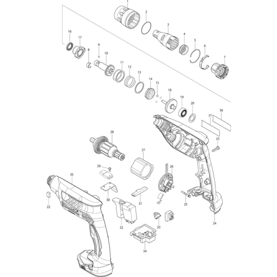 Makita BFS441 Main Assembly