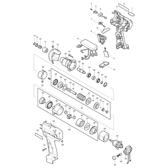Makita BFT021F Screwdriver Assembly