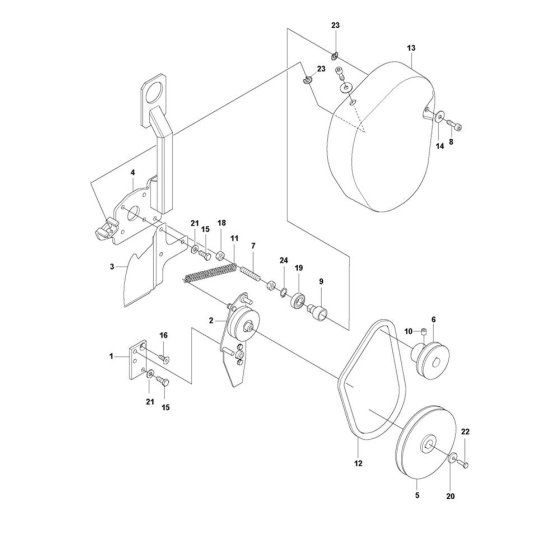 Pulley Assembly for BG 245 Trowel