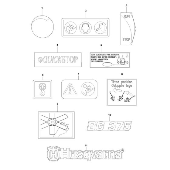 Decals for Husqvarna BG 375