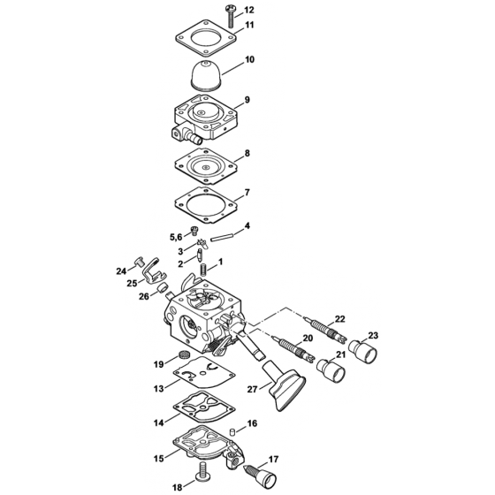 Carburetor for Stihl BG56