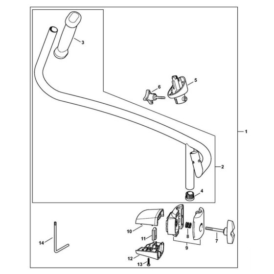 Bike Handle for Stihl BGA 300.1