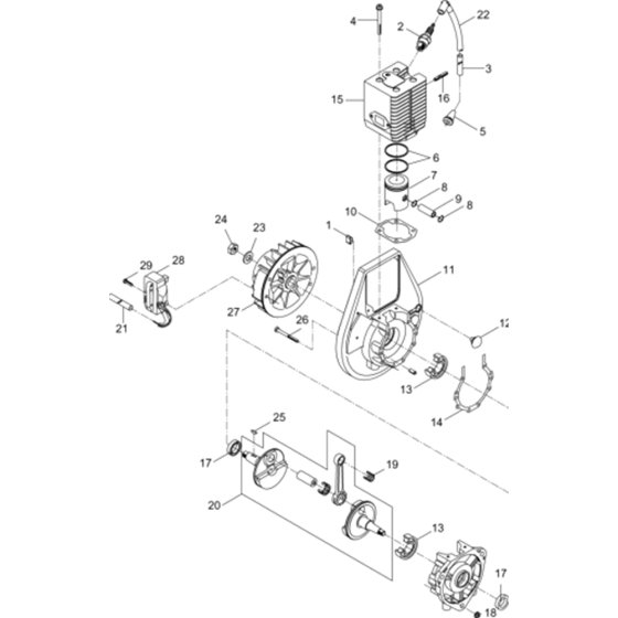 Engine Assembly for Wacker BH23