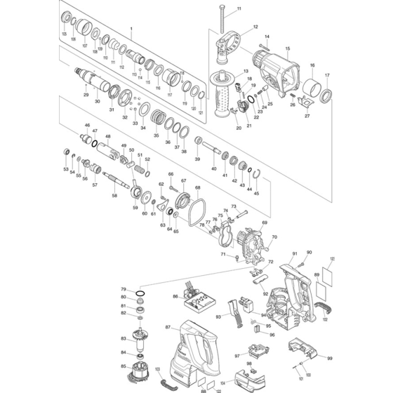 Main Assembly for Makita BHR243
