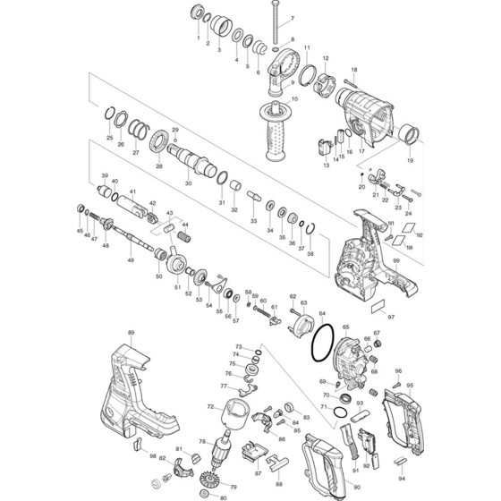 Main Assembly for Makita BHR261