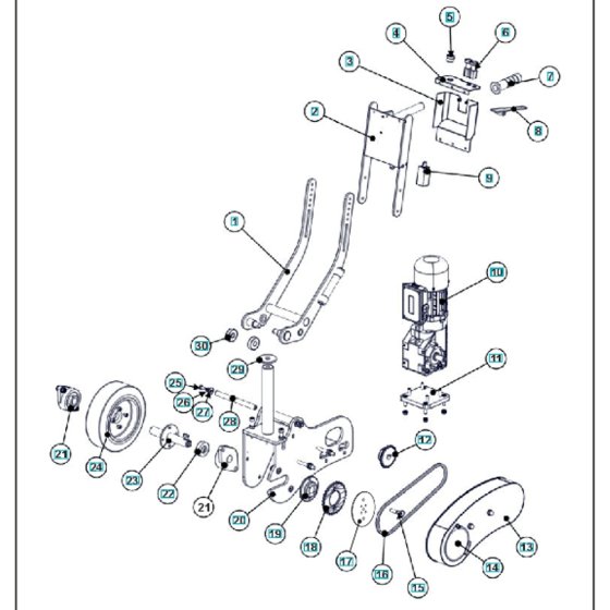 Drive Assembly for BLASTRAC 1-10DS