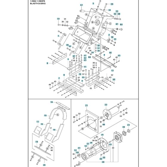 Housing Assembly for BLASTRAC 1-10DS