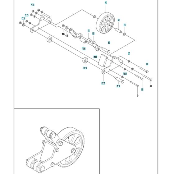 Wheel Assembly for Husqvarna