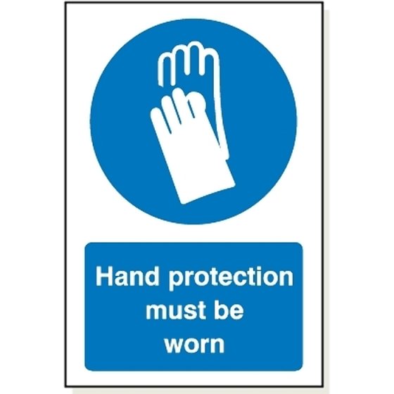 Hand Protection Sign – Blue