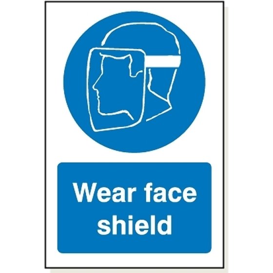 Wear Face Shield Sign
