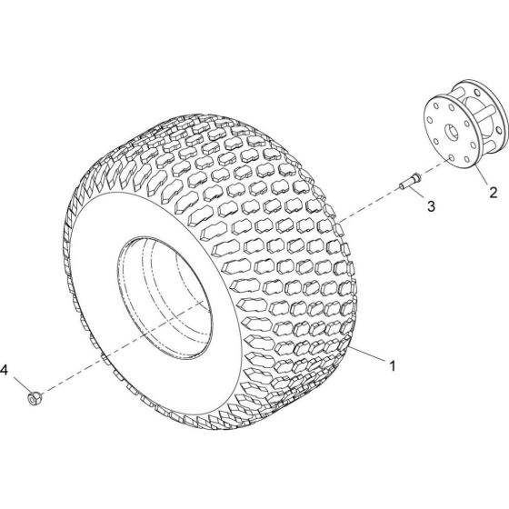 Turf Tyre Assembly for BMD 300