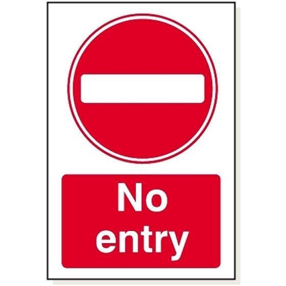 No Entry S/Adhesive